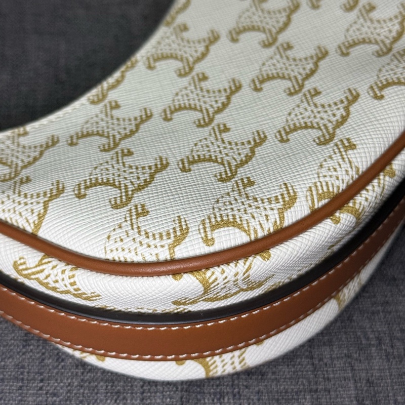 賽琳/Celine 迷你TriompheCanvas牛皮革包16 x 12 x 5單品-8