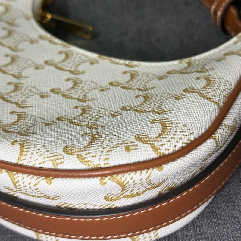賽琳/Celine 迷你TriompheCanvas牛皮革包16 x 12 x 5單品-9