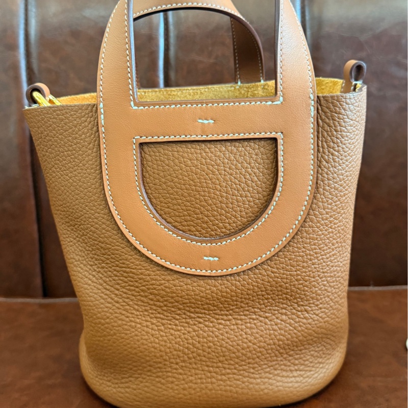 Hermès 愛馬仕 菜籃子金棕色B刻-0
