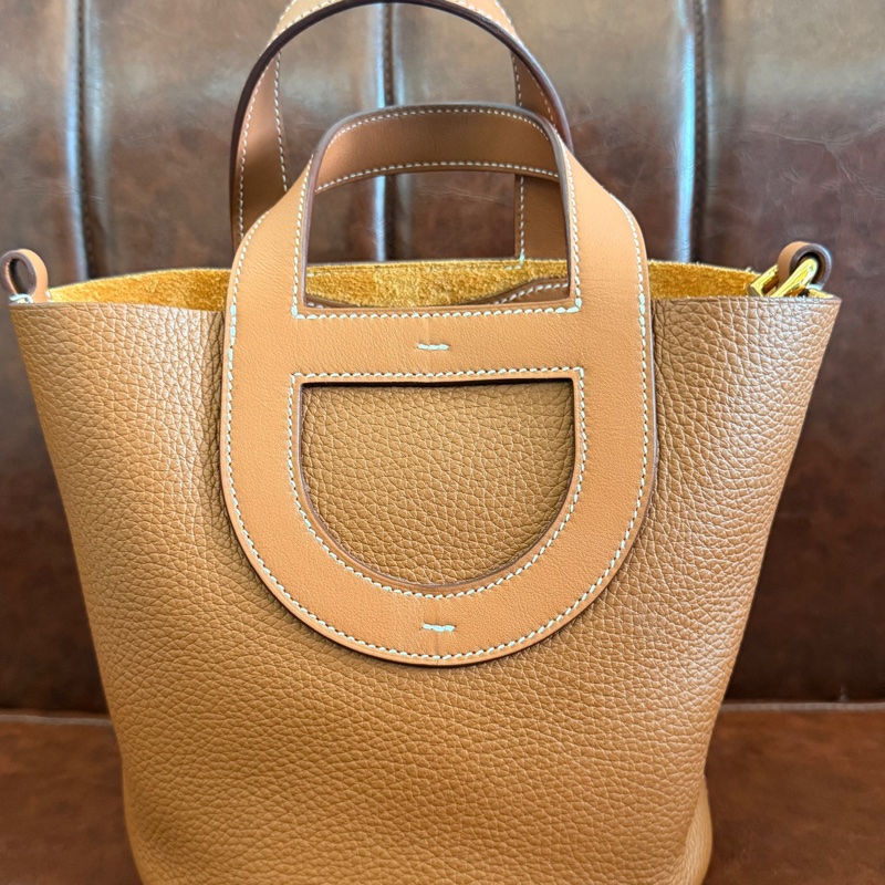Hermès 愛馬仕 菜籃子金棕色B刻-1
