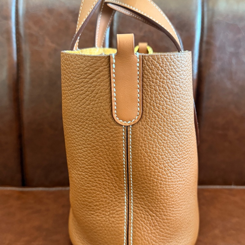 Hermès 愛馬仕 菜籃子金棕色B刻-2