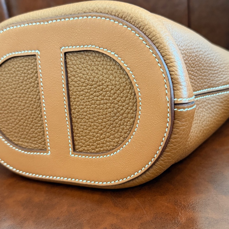 Hermès 愛馬仕 菜籃子金棕色B刻-4