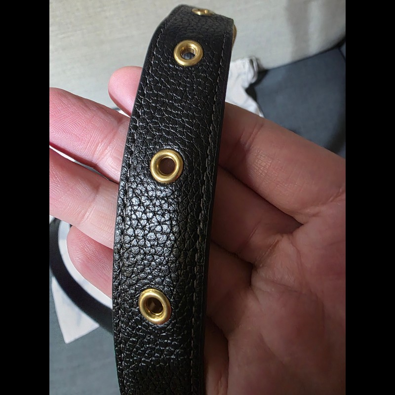 Coach Lana 23 黑色荔枝紋牛皮單肩包。-11