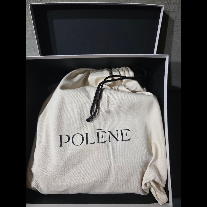 這是一件 Polène Numéro Un Nano 棕色拼接小牛皮手提包。-0