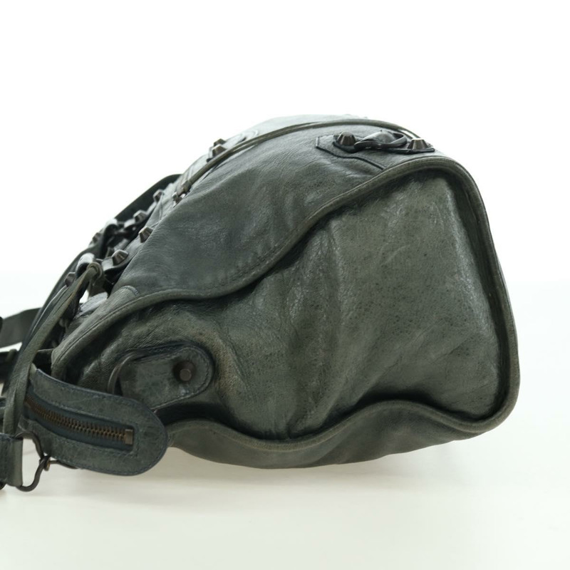 【日本直送】BALENCIAGA The City 手提包 皮革 2way 灰色 115748 Auth yk20311SAM-2