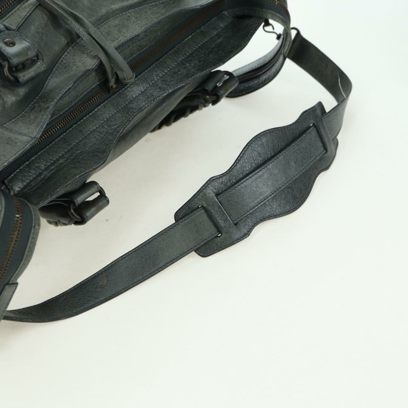 【日本直送】BALENCIAGA The City 手提包 皮革 2way 灰色 115748 Auth yk20311SAM-7