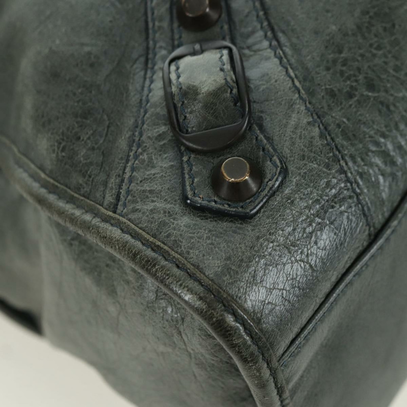 【日本直送】BALENCIAGA The City 手提包 皮革 2way 灰色 115748 Auth yk20311SAM-8
