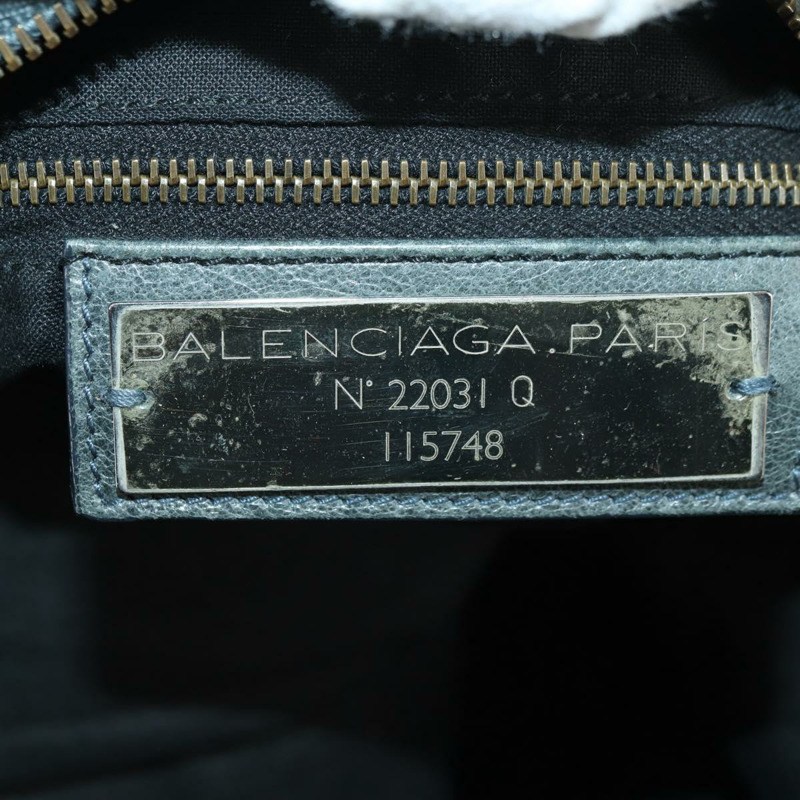 【日本直送】BALENCIAGA The City 手提包 皮革 2way 灰色 115748 Auth yk20311SAM-9