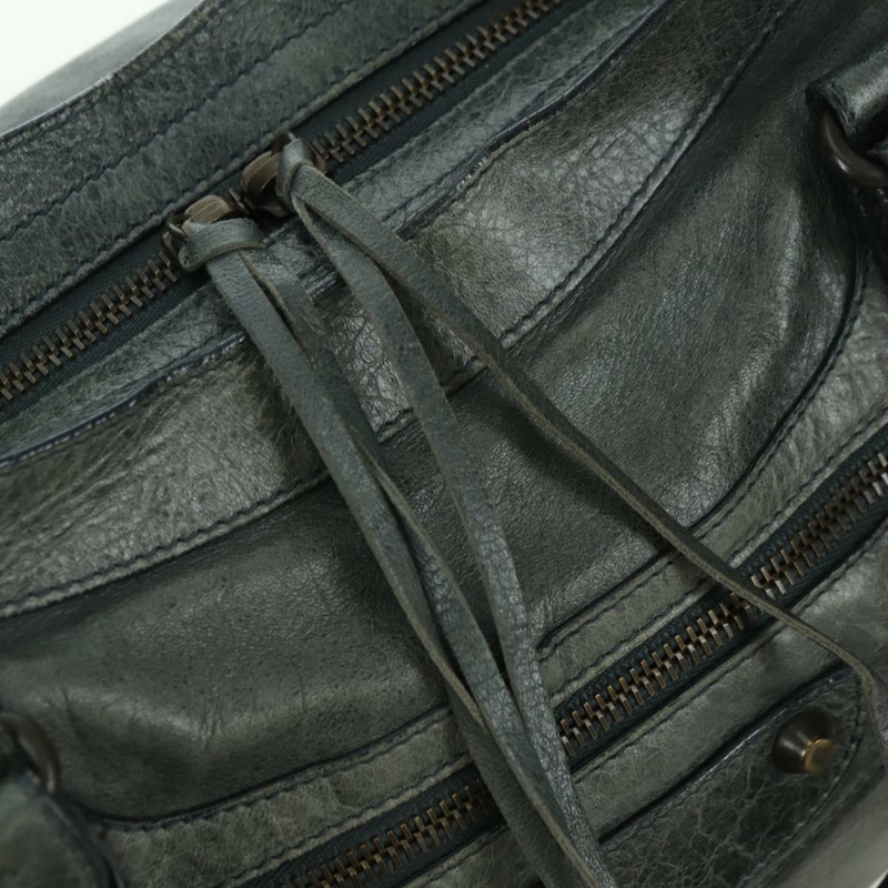 【日本直送】BALENCIAGA The City 手提包 皮革 2way 灰色 115748 Auth yk20311SAM-20