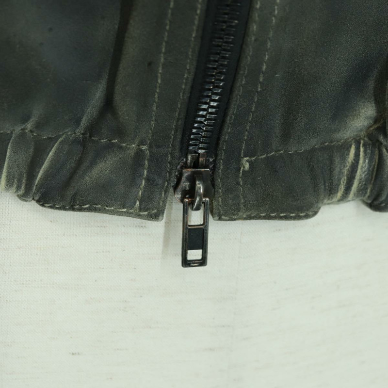 【日本直送】Miu Miu 灰色真皮外套 正品 yk20234M-6