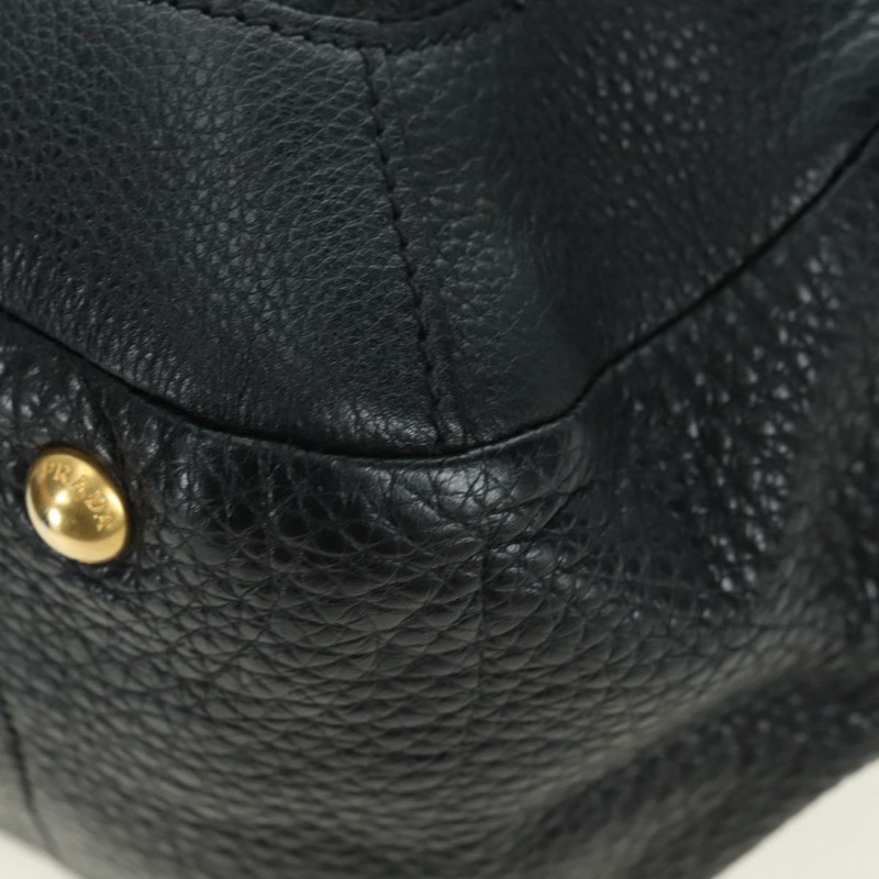 【日本直送】PRADA 皮革手提包 黑色 金色 BR3847 正品 am11447V-16