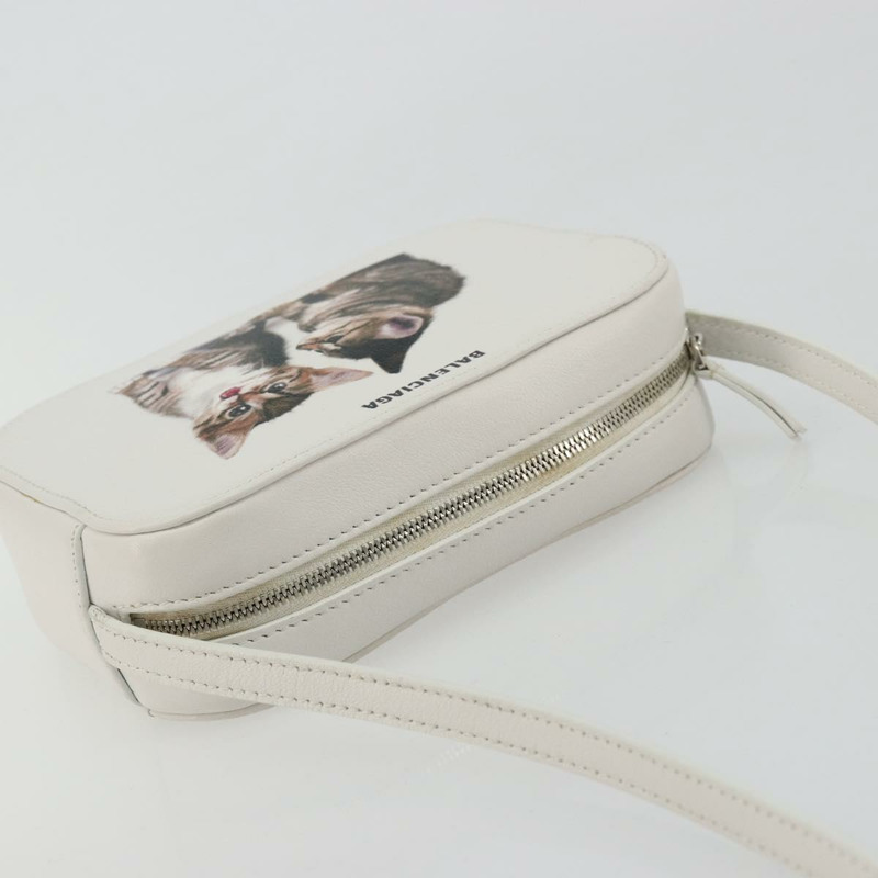 【日本直送】BALENCIAGA 白色銀色皮革肩背包 552372 正品 bs34594A-5