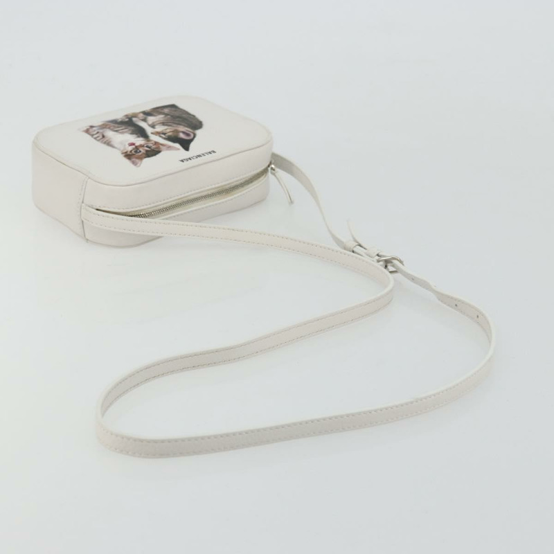 【日本直送】BALENCIAGA 白色銀色皮革肩背包 552372 正品 bs34594A-6