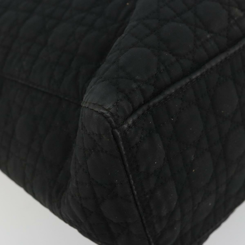【日本直送】Christian Dior Canage Lady Dior 手提包 尼龍 黑色 金色 正品 ep14031A-13