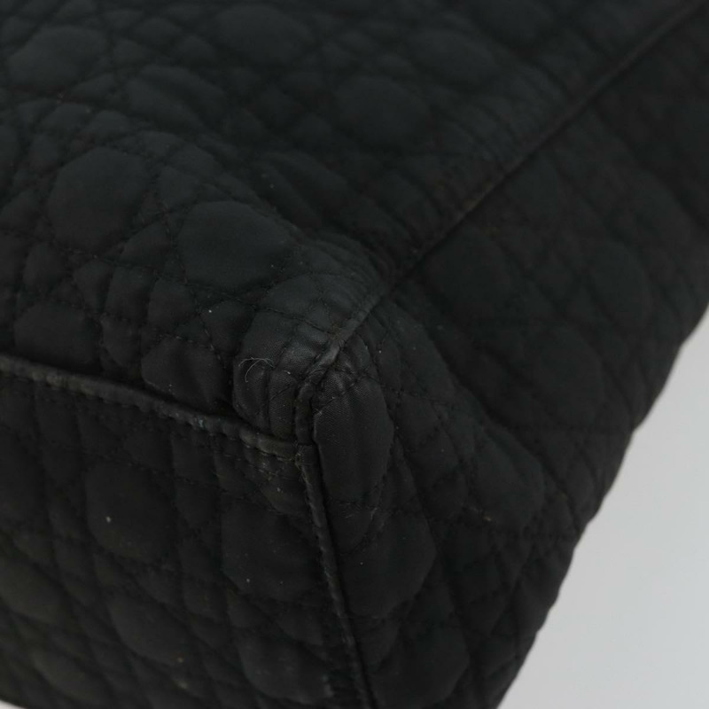 【日本直送】Christian Dior Canage Lady Dior 手提包 尼龍 黑色 金色 正品 ep14031A-14