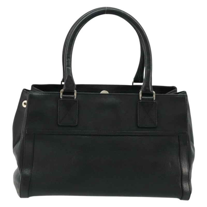 【日本直送】Christian Dior 手提包 皮革 黑色 銀色 正品 ep13987A-1