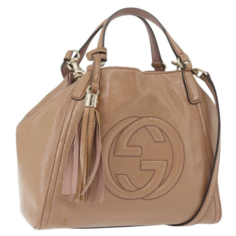 【日本直送】GUCCI Soho 手提包 皮革 兩用 米色 金色 336751 正品 ep14410A-0