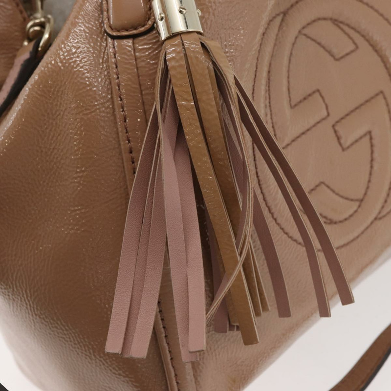 【日本直送】GUCCI Soho 手提包 皮革 兩用 米色 金色 336751 正品 ep14410A-9