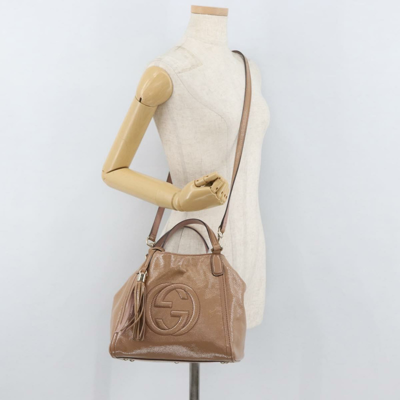 【日本直送】GUCCI Soho 手提包 皮革 兩用 米色 金色 336751 正品 ep14410A-23