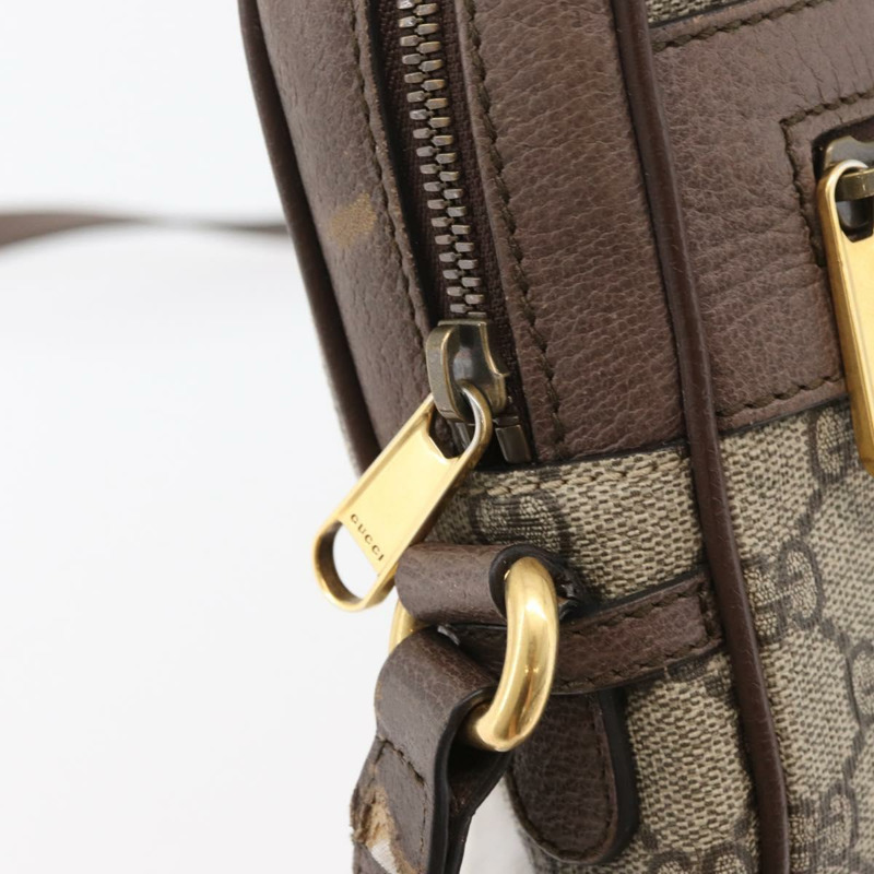 【日本直送】GUCCI GG Supreme Web Sherry Line 手提包 PVC 米色 金色 547934 正品 ep14440A-9