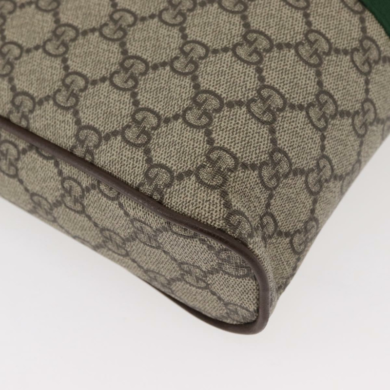【日本直送】GUCCI GG Supreme Web Sherry Line 手提包 PVC 米色 金色 547934 正品 ep14440A-15