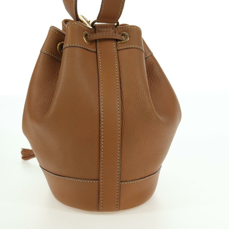 【日本直送】愛馬仕 Market TPM 單肩背包，棕色金色皮革，正品 BA12269SAM-3