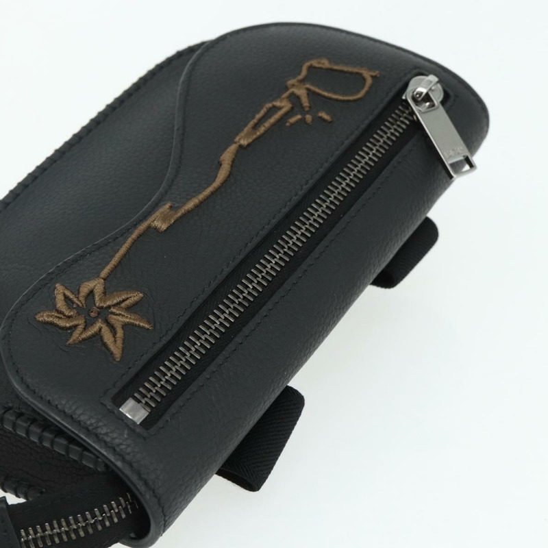 【日本直送】Christian Dior 馬鞍形臂包 Cactus Jack 皮革 黑色 銀色 正品 ka4066A-4
