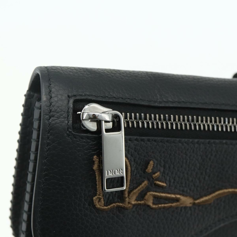 【日本直送】Christian Dior 馬鞍形臂包 Cactus Jack 皮革 黑色 銀色 正品 ka4066A-17
