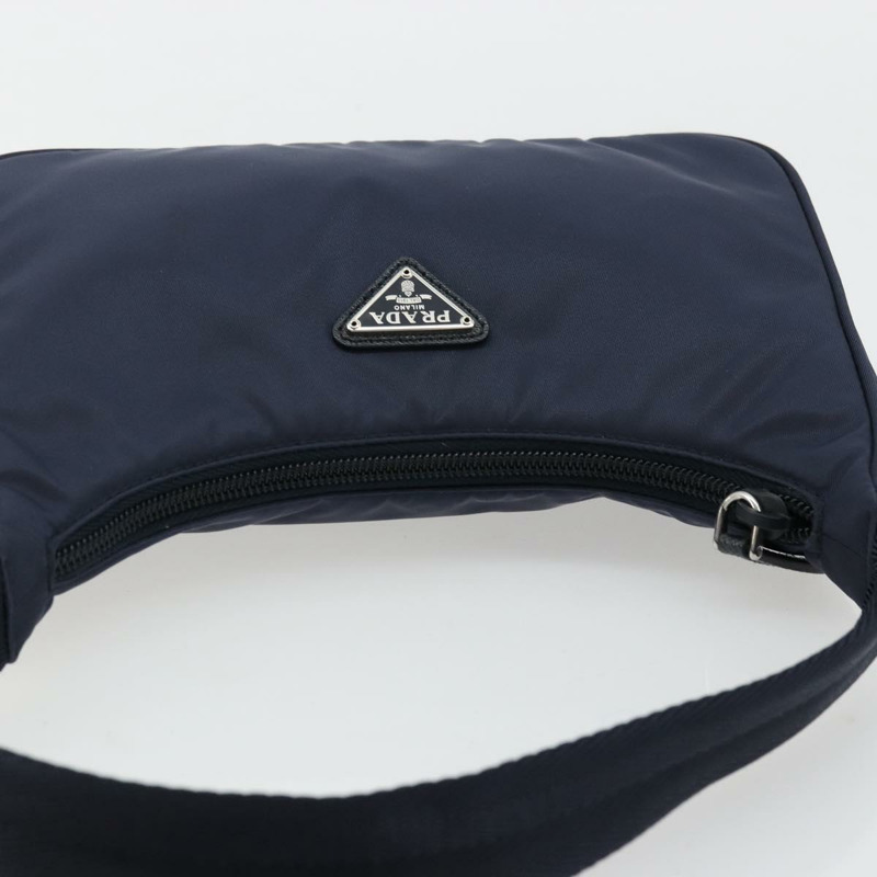 【日本直送】PRADA 復刻版尼龍海軍藍銀色手提包 正品 ka4069M-5