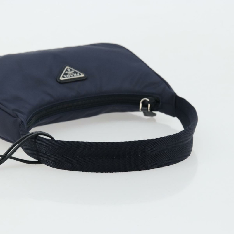【日本直送】PRADA 復刻版尼龍海軍藍銀色手提包 正品 ka4069M-6