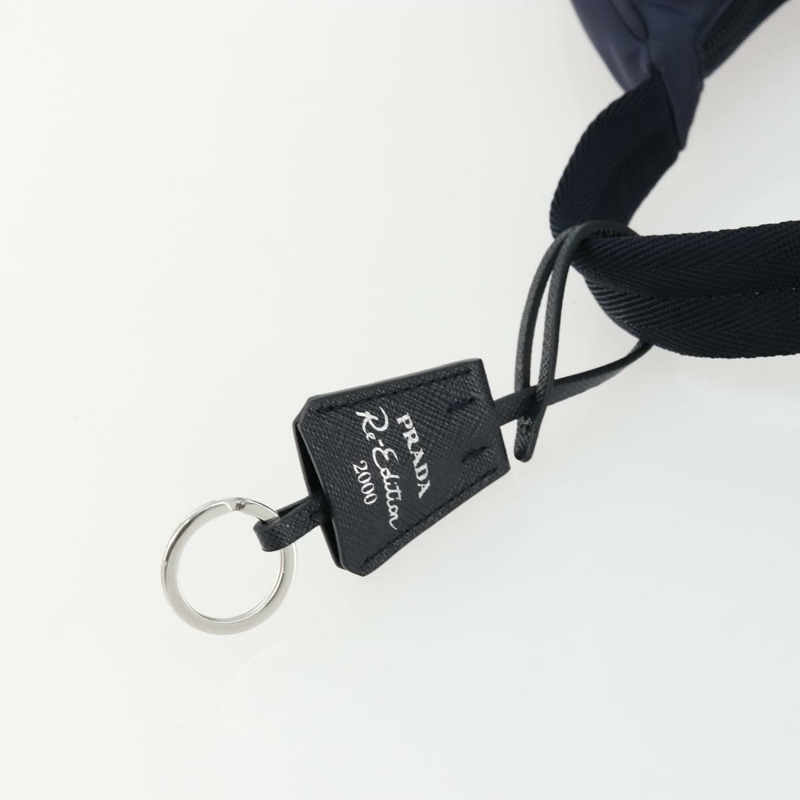 【日本直送】PRADA 復刻版尼龍海軍藍銀色手提包 正品 ka4069M-8