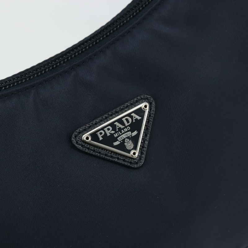 【日本直送】PRADA 復刻版尼龍海軍藍銀色手提包 正品 ka4069M-17