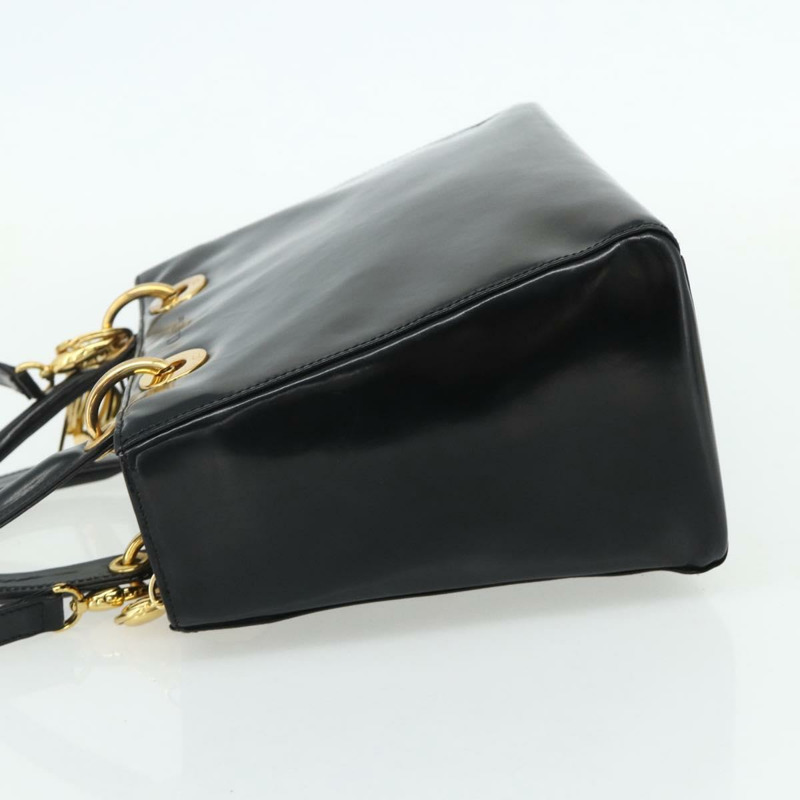 【日本直送】Christian Dior Lady Dior Cannage 中型皮革雙肩包 黑色 金色 Auth ka4150A-2