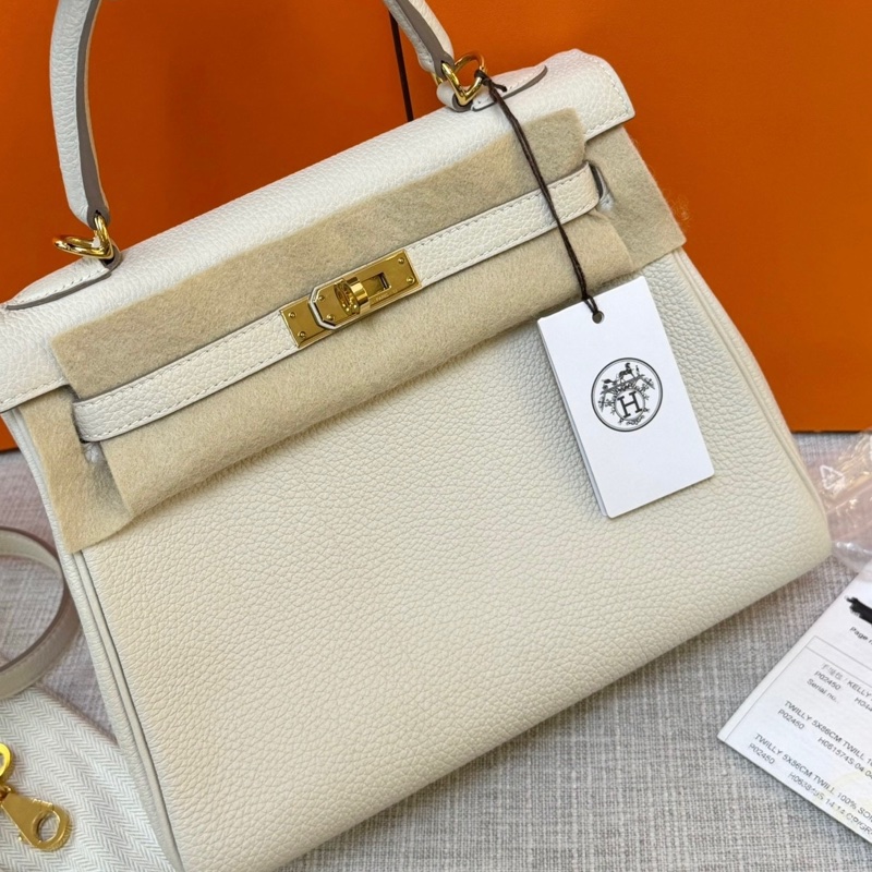 🌈Hermes🧡Kelly 25🌟奶昔白金扣🌈99.5閑置新🌟全套有單🌟Togo皮🌟kelly25🌟愛馬仕🌟-1