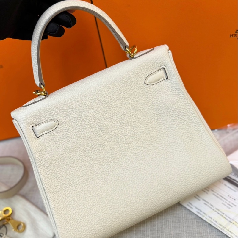 🌈Hermes🧡Kelly 25🌟奶昔白金扣🌈99.5閑置新🌟全套有單🌟Togo皮🌟kelly25🌟愛馬仕🌟-2