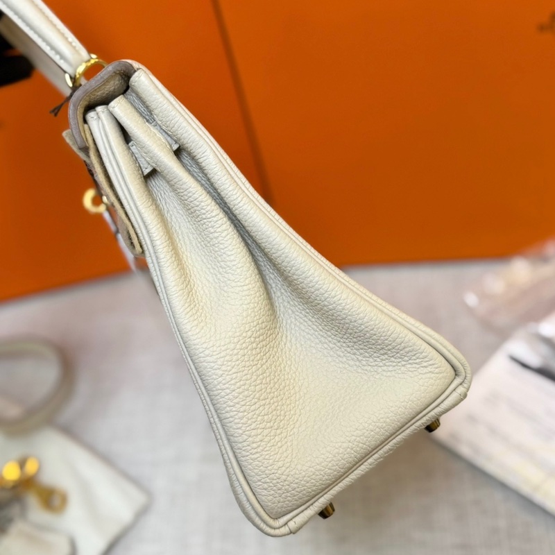 🌈Hermes🧡Kelly 25🌟奶昔白金扣🌈99.5閑置新🌟全套有單🌟Togo皮🌟kelly25🌟愛馬仕🌟-4