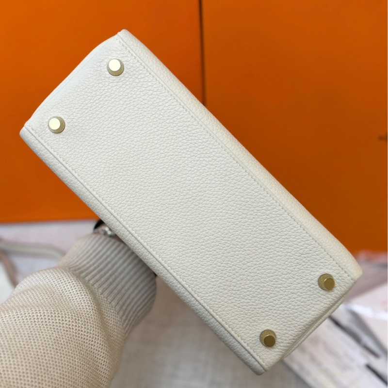 🌈Hermes🧡Kelly 25🌟奶昔白金扣🌈99.5閑置新🌟全套有單🌟Togo皮🌟kelly25🌟愛馬仕🌟-5