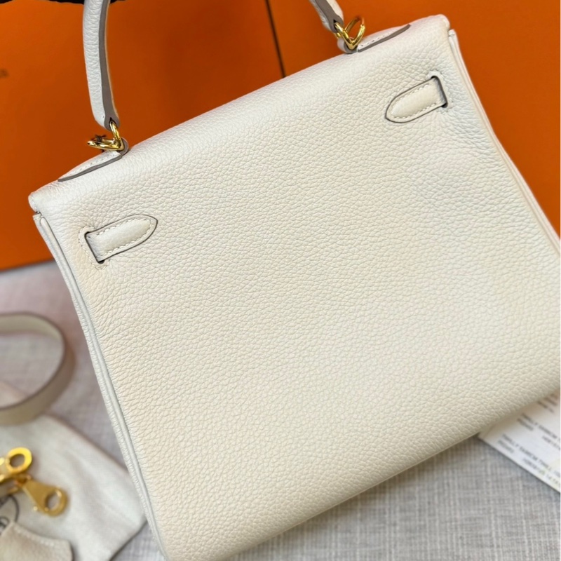 🌈Hermes🧡Kelly 25🌟奶昔白金扣🌈99.5閑置新🌟全套有單🌟Togo皮🌟kelly25🌟愛馬仕🌟-7