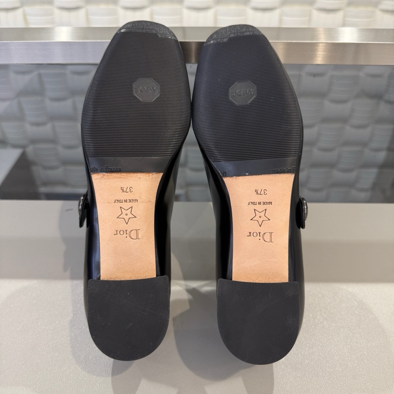 近新 Dior迪奧經典款瑪麗珍女鞋 黑色漆皮 37.5碼  已貼底-7
