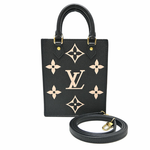 Louis Vuitton Empreinte Petite Sac Plat 女士手提包 M81416（已停產）黑色小牛皮（黑色）