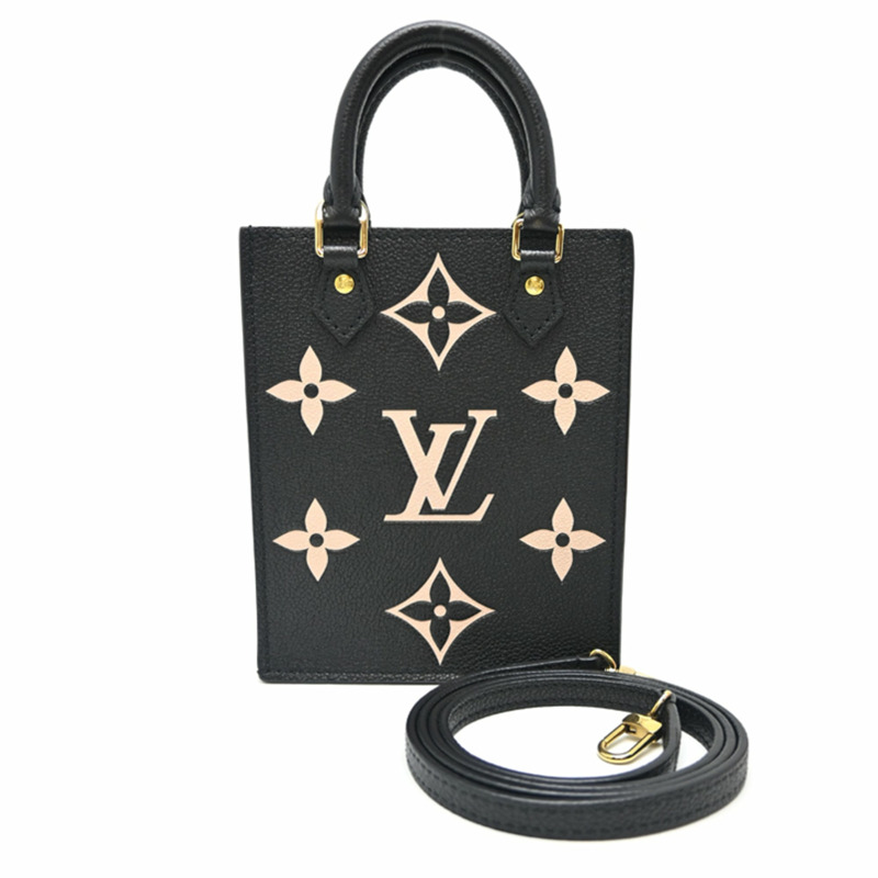 Louis Vuitton Empreinte Petite Sac Plat 女士手提包 M81416（已停產）黑色小牛皮（黑色）-0
