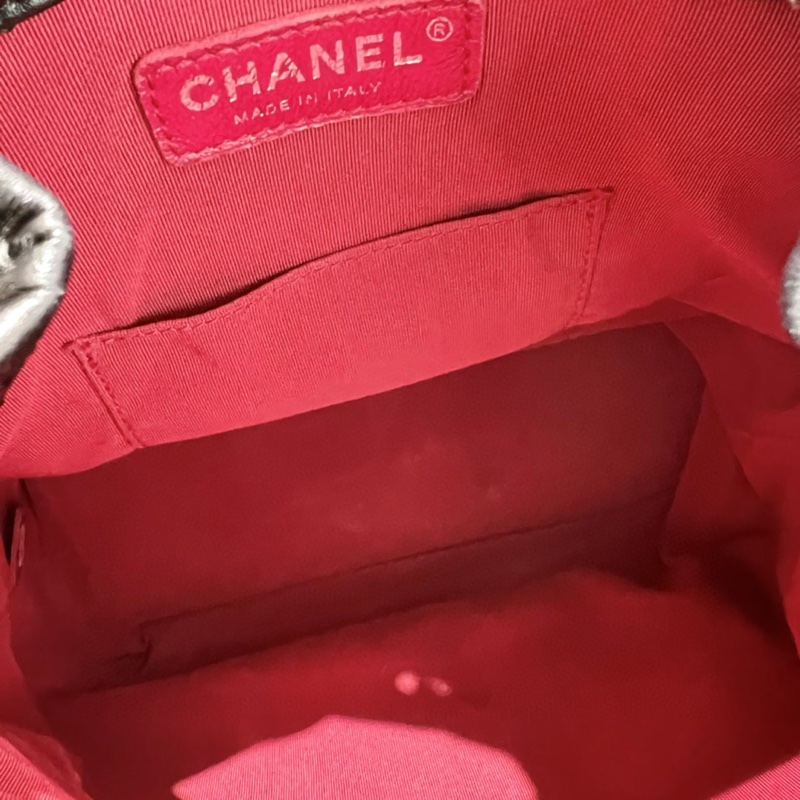 Chanel 香奈兒gabrielle純黑流浪書包-8