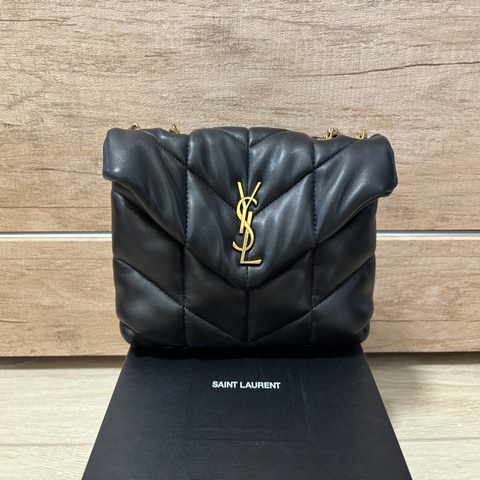 YSL Saint Laurent_Puffer mini 黑色 鏈帶包