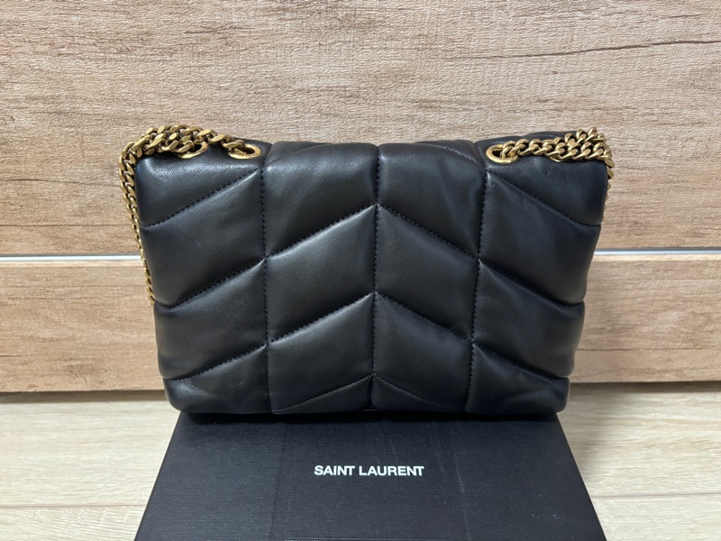 YSL Saint Laurent_Puffer mini 黑色 鏈帶包-1