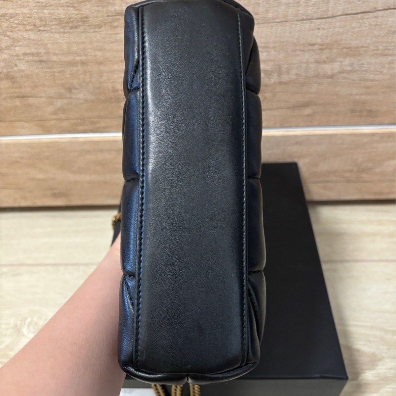 YSL Saint Laurent_Puffer mini 黑色 鏈帶包-2