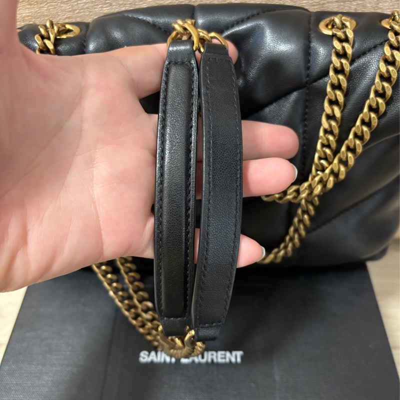 YSL Saint Laurent_Puffer mini 黑色 鏈帶包-4
