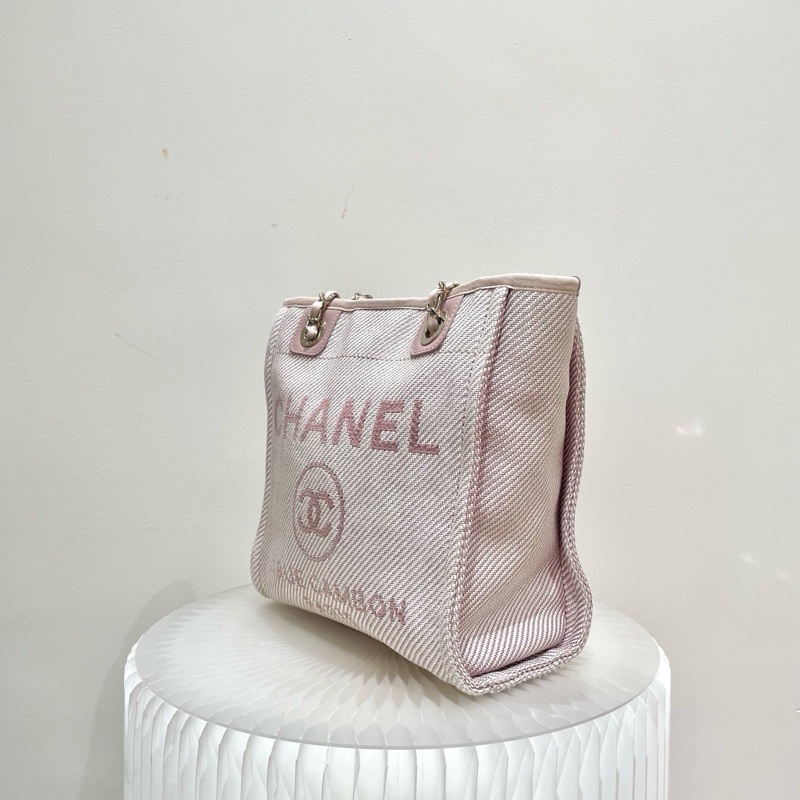 香奈兒粉色沙灘包小號tote-2
