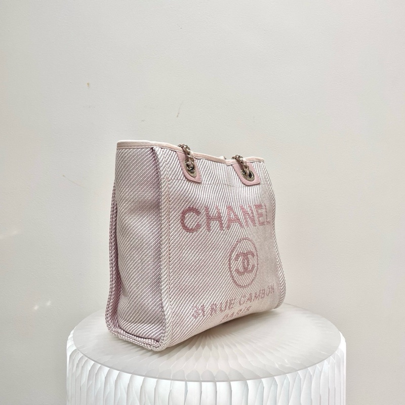 香奈兒粉色沙灘包小號tote-4