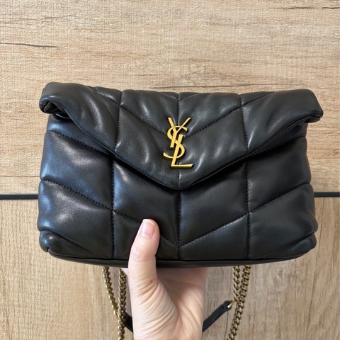 YSL Saint Laurent_Puffer mini 黑色 鏈帶包