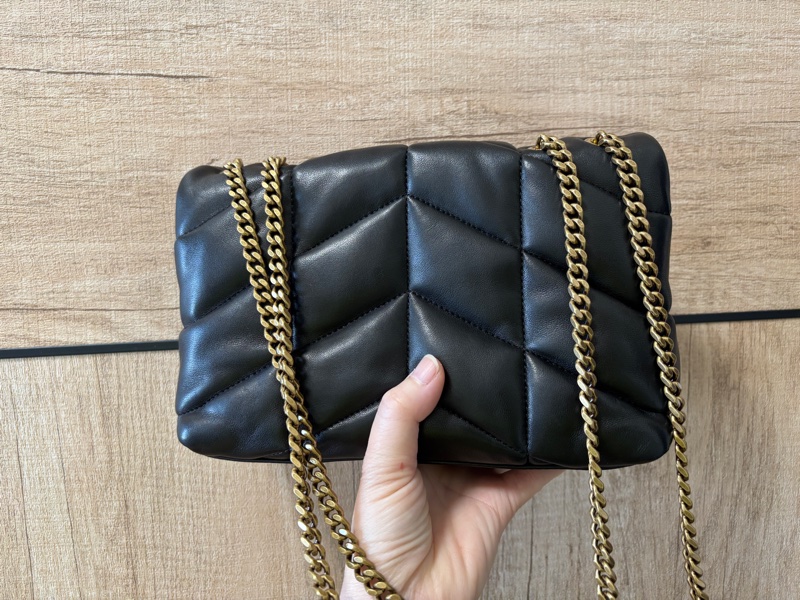 YSL Saint Laurent_Puffer mini 黑色 鏈帶包-3